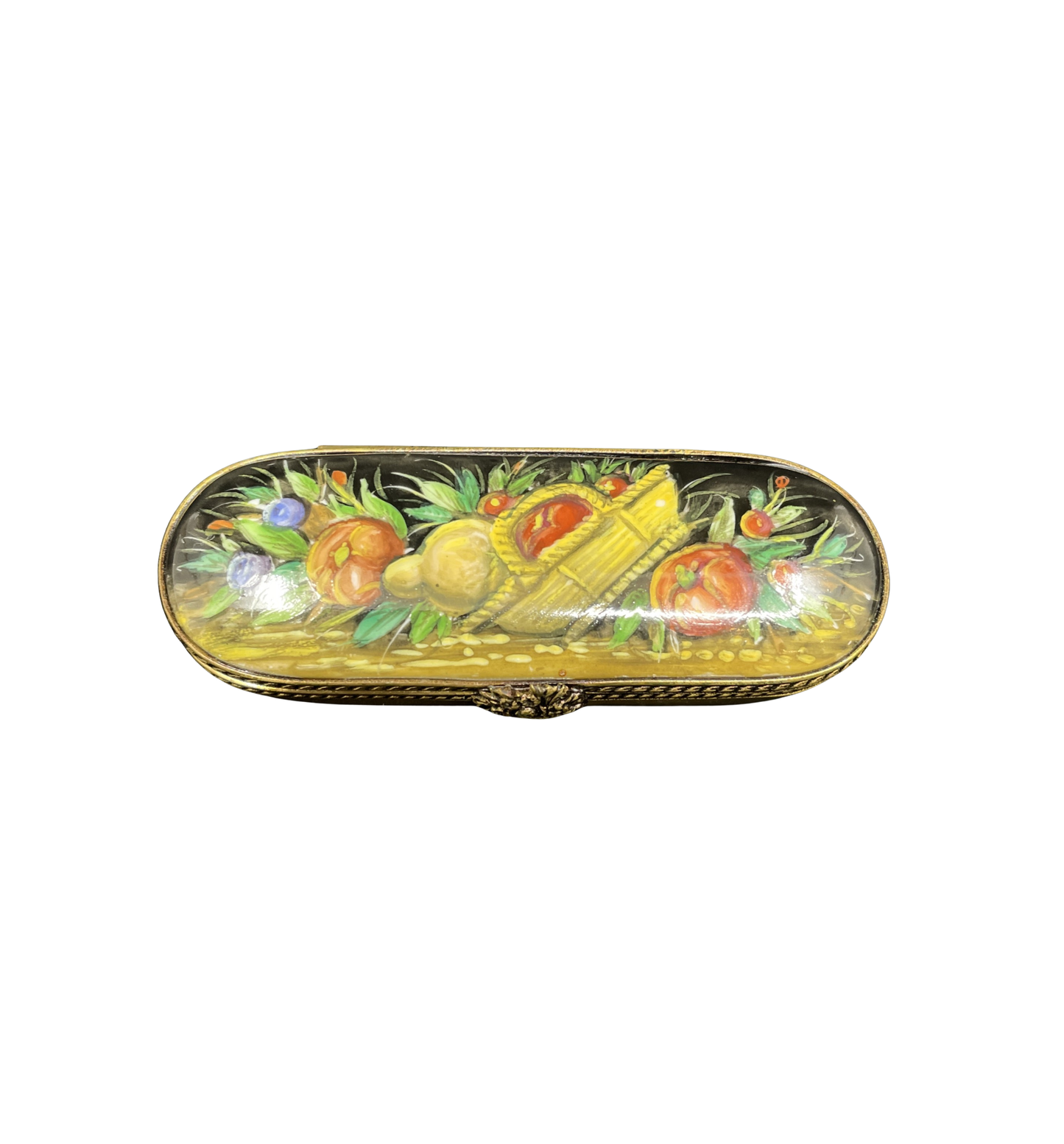 Limoges Harvest Scene Trinket Box (0I0003)