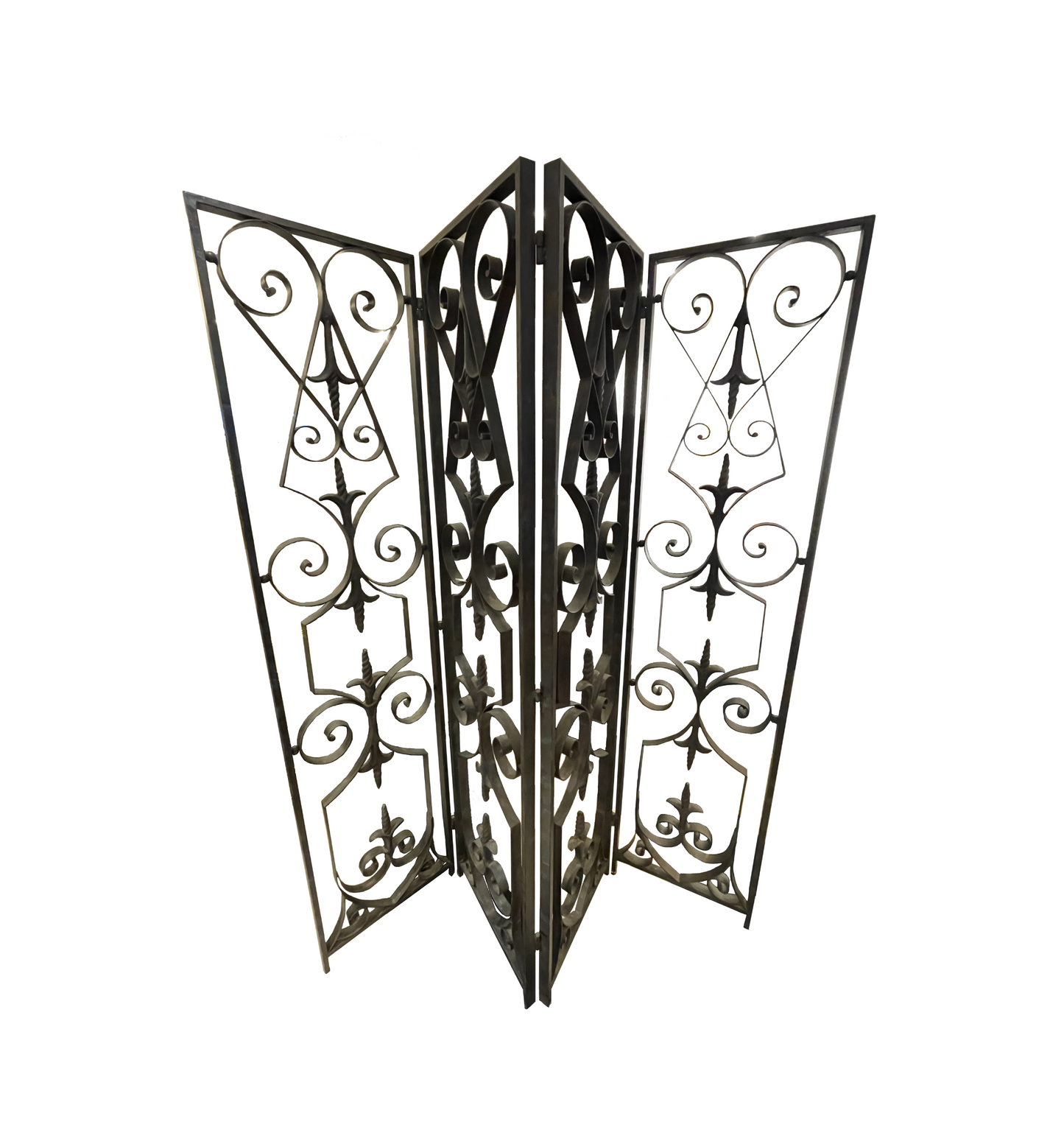 French Iron 4 Panel Room Divider (0JR007)