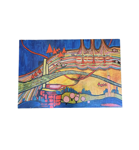 J. Drury Surrealist City on Canvas (0KY007)