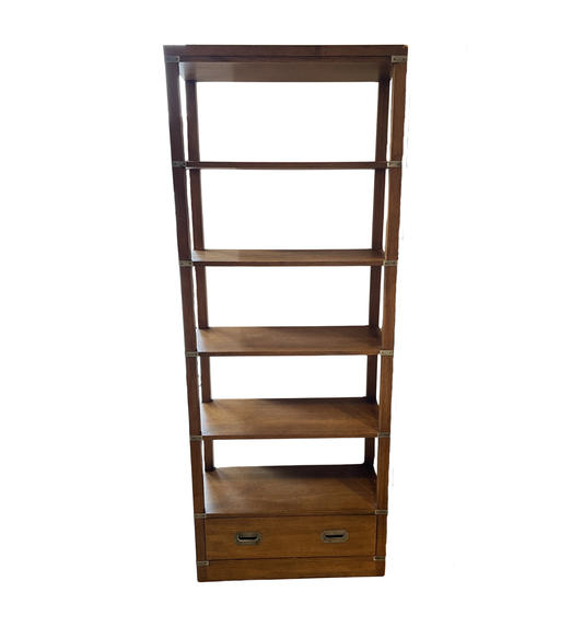 Vintage Campaign Style Kenmore Bookcase (Two available) (0HU003)