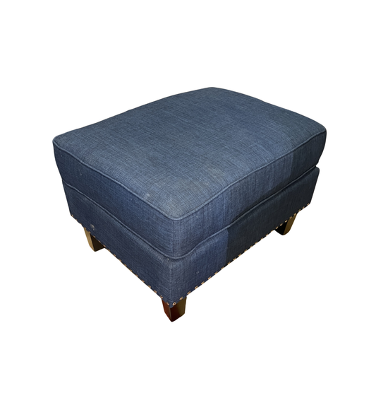 Upholstered Ottoman in Blue (0N400K)
