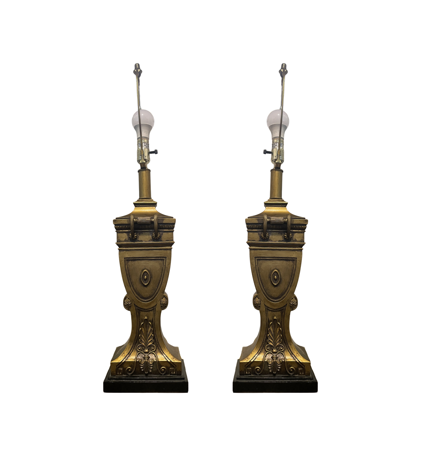 Pair Vintage Hollywood Regency Lamps, AS IS (0JZ008)