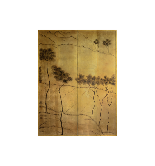 Chelsea House Four Panel Wall Installation, Floral and gilt (0JC009)