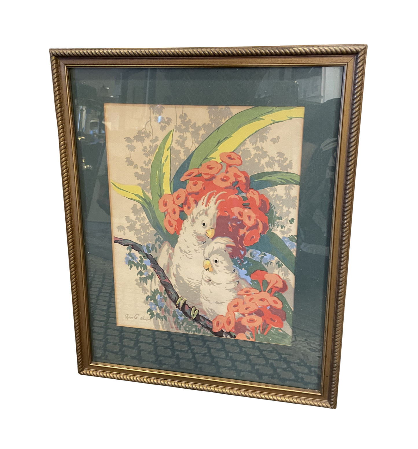 Byron Newton Art Nouveau Cockatiel Screenprint (0GF00R)
