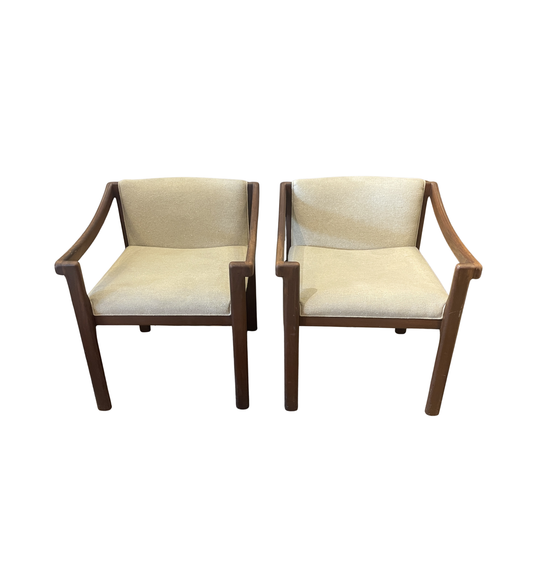 Jules Heumann for Metropolitan Furniture Company Mid Century Chairs, a pair AS IS (0JL030)