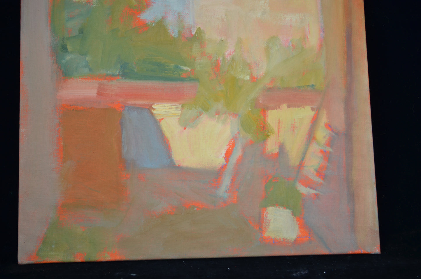 Jill Worm Houses With Orange Underpainting