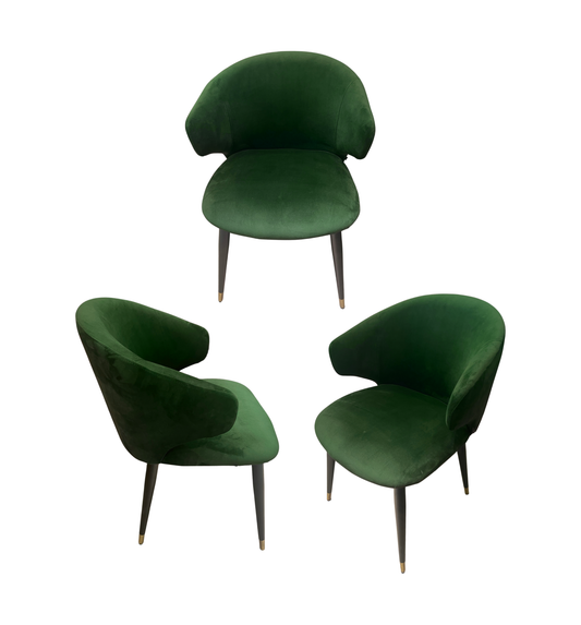 Eichholtz "Volante" Green Dining Chairs, set of 8 (0LG016)