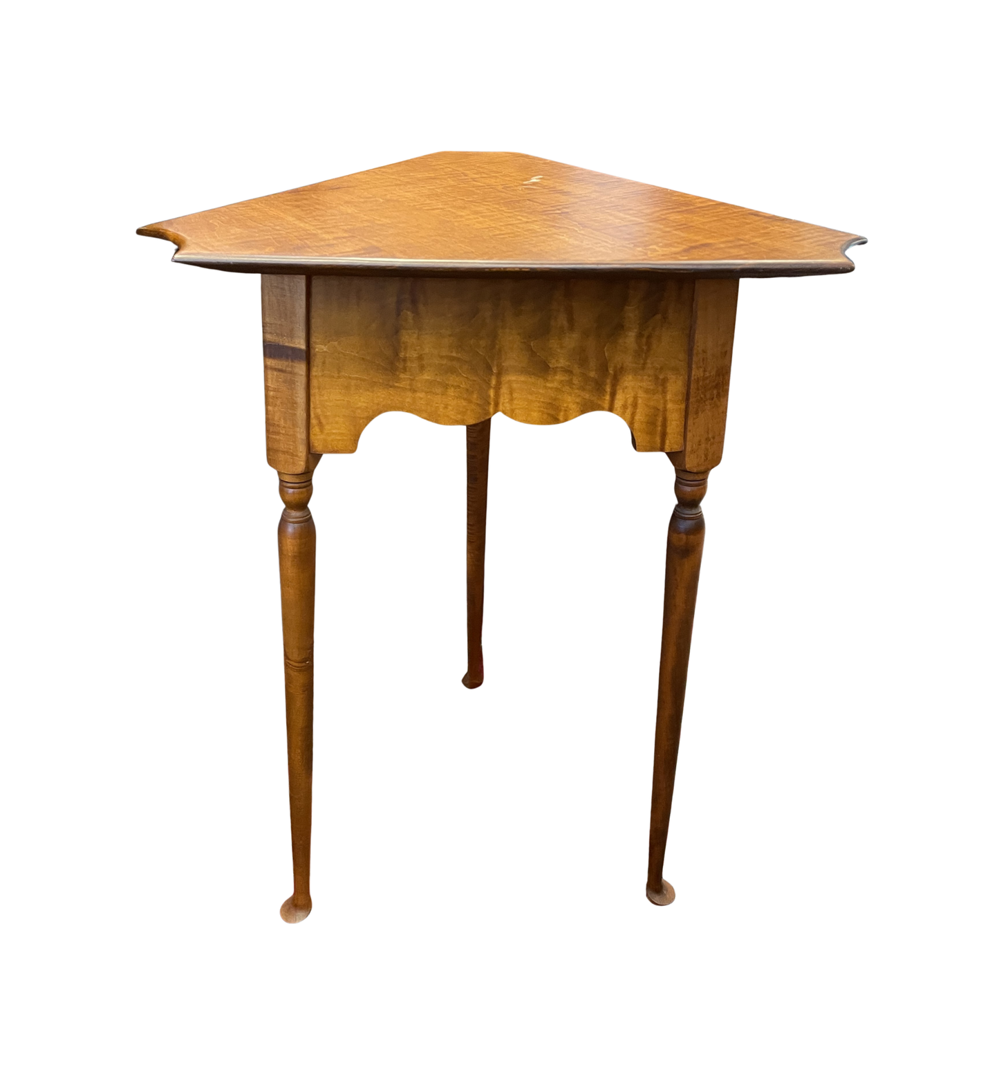 River Bend Triangle Table, Tiger Maple, AS IS (0C400A)