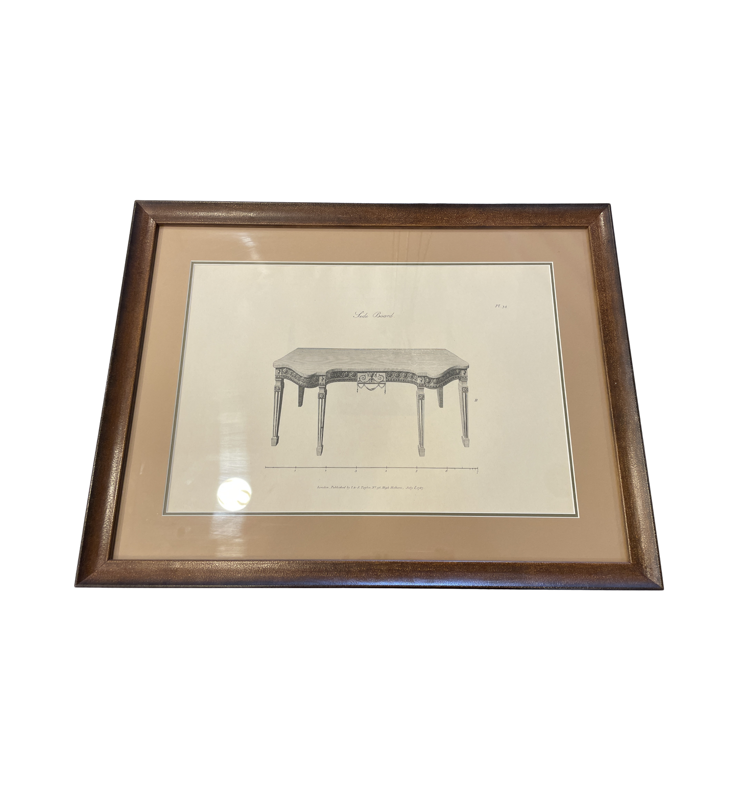 I&J Taylor Copperplate Folio Reproduction Print, Side Board (03T00A)