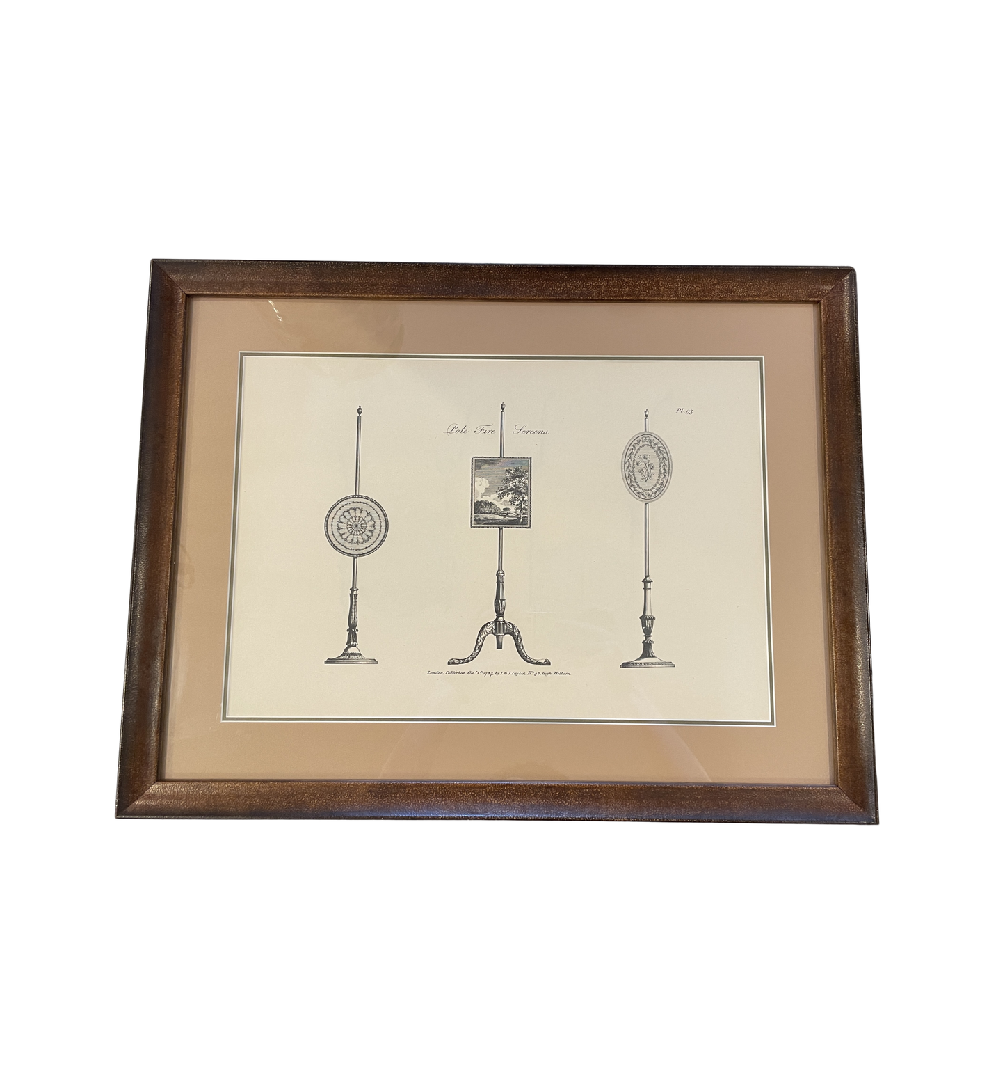 I&J Taylor Copperplate Reproduction Print, Fireplace screens (03T005)