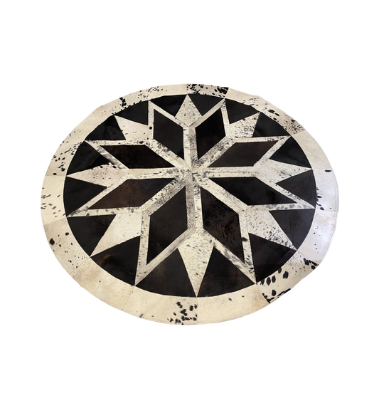 Patchwork Cowhide Rug (9'2 Round) (0NX001)