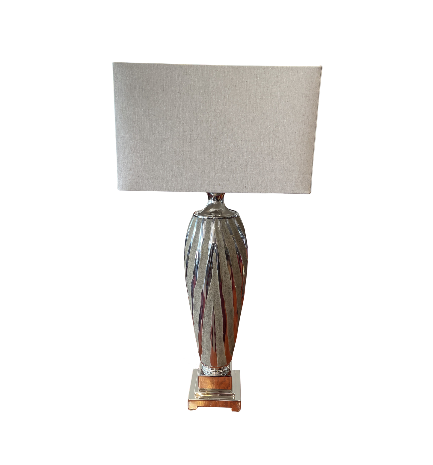 Uttermost Chrome Tiger Striped Lamp (0O9002)