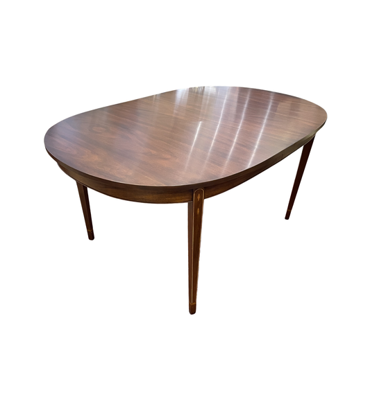 Mahogany Inlaid Dining Table, Oval (0C400J)