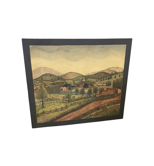 B. Peters Folk Art painting on board, 1987 (0C4016)