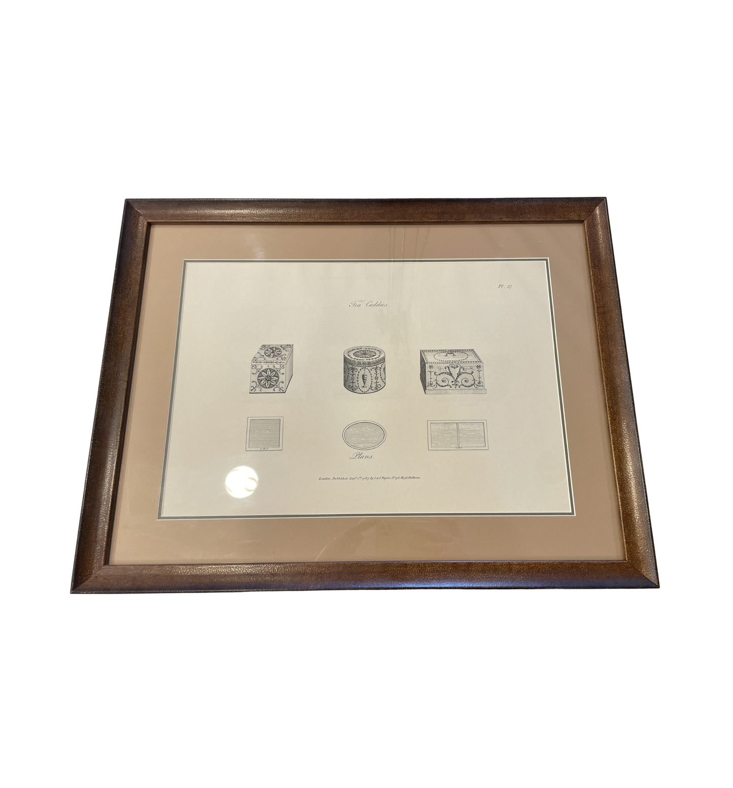 I&J Taylor Copperplate Folio Reproduction Print, Tea Caddies (03T00B)