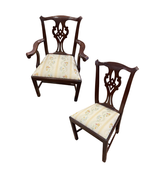 Henkel Harris Chippendale Dining Chairs, set of 6 (0C400I)