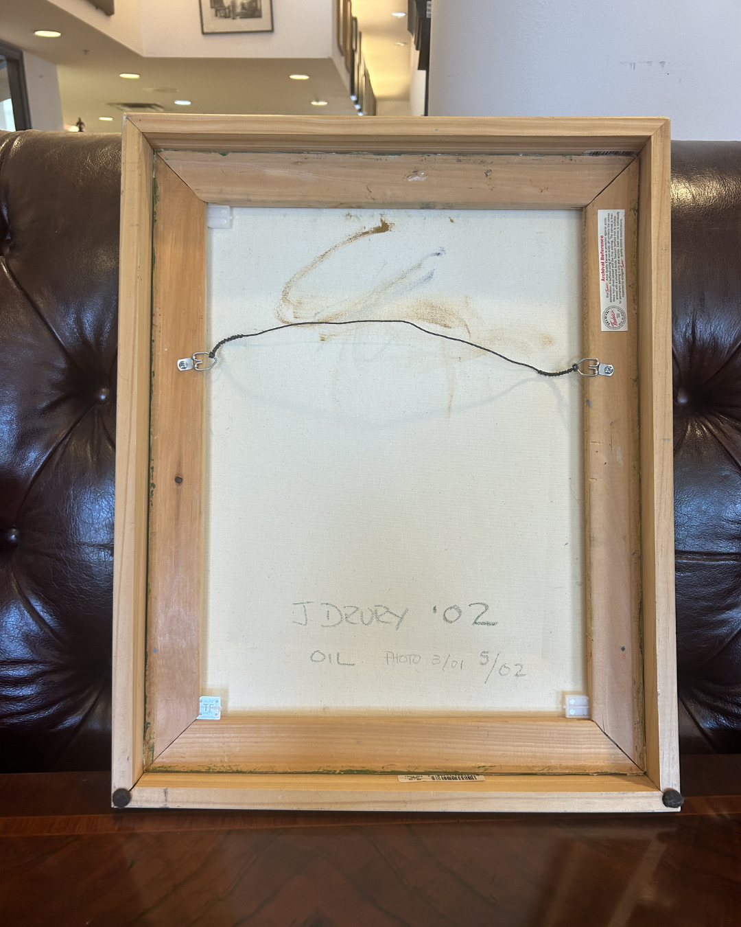 J. Drury Surrealist women Oil on canvas, Framed (0KY002)
