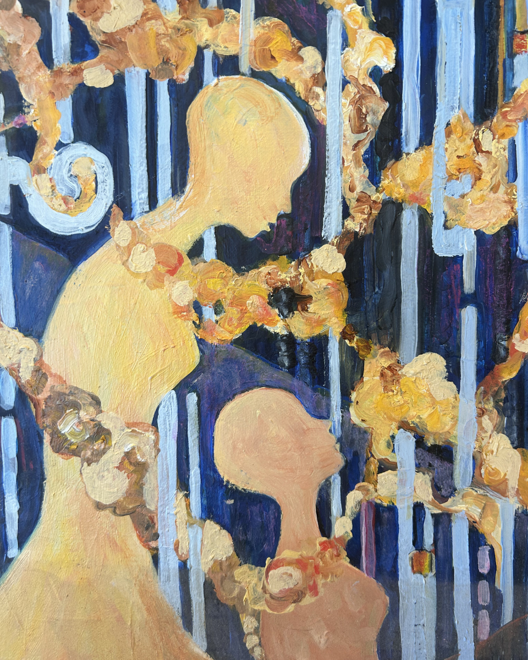 J. Drury Surrealist Women Oil on Canvas, Unframed (0KY001)