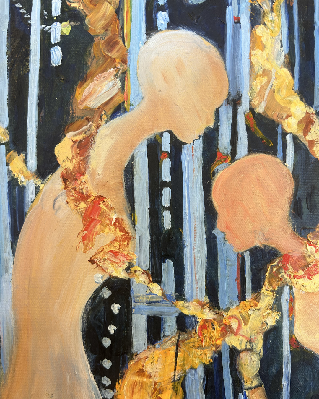 J. Drury Surrealist women Oil on canvas, Framed (0KY002)
