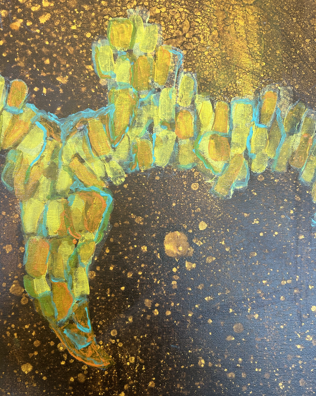 J. Drury Abstract in Green, Unframed (0KY003)