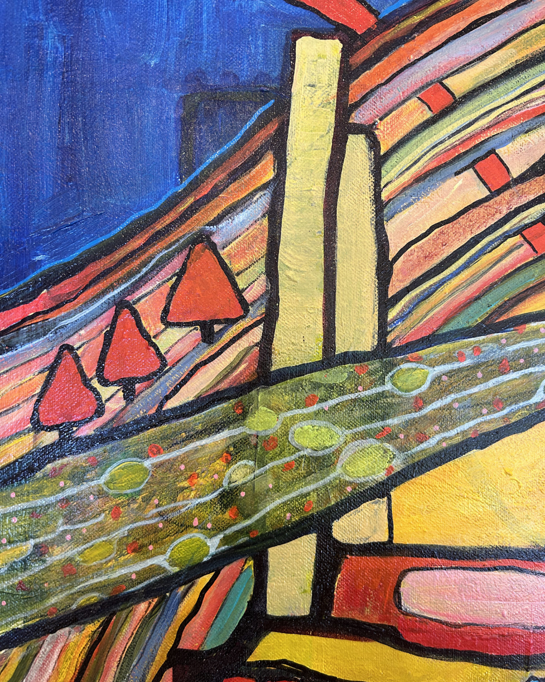 J. Drury Surrealist City on Canvas (0KY007)