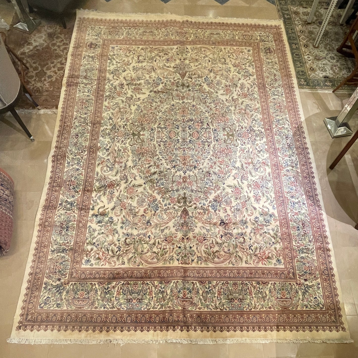 Hand Knotted French Tabriz AS IS (Approx. 9'10x13'5) (01D01X)