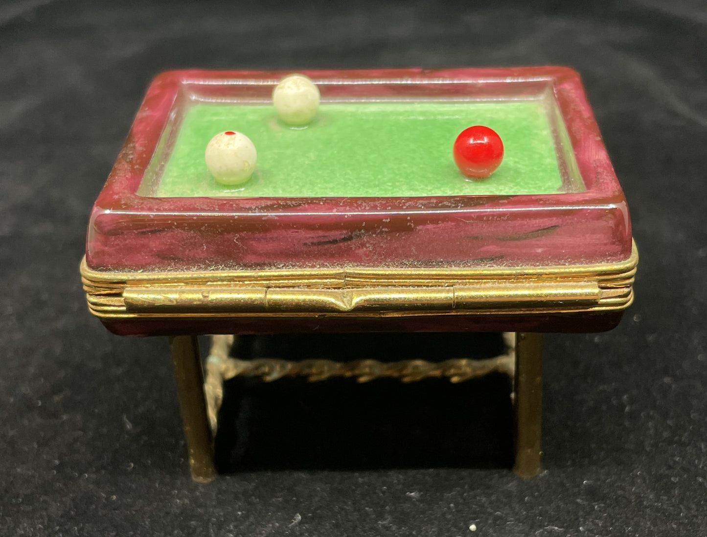 Limoges Trinket Box, Pool Table (0IT002)