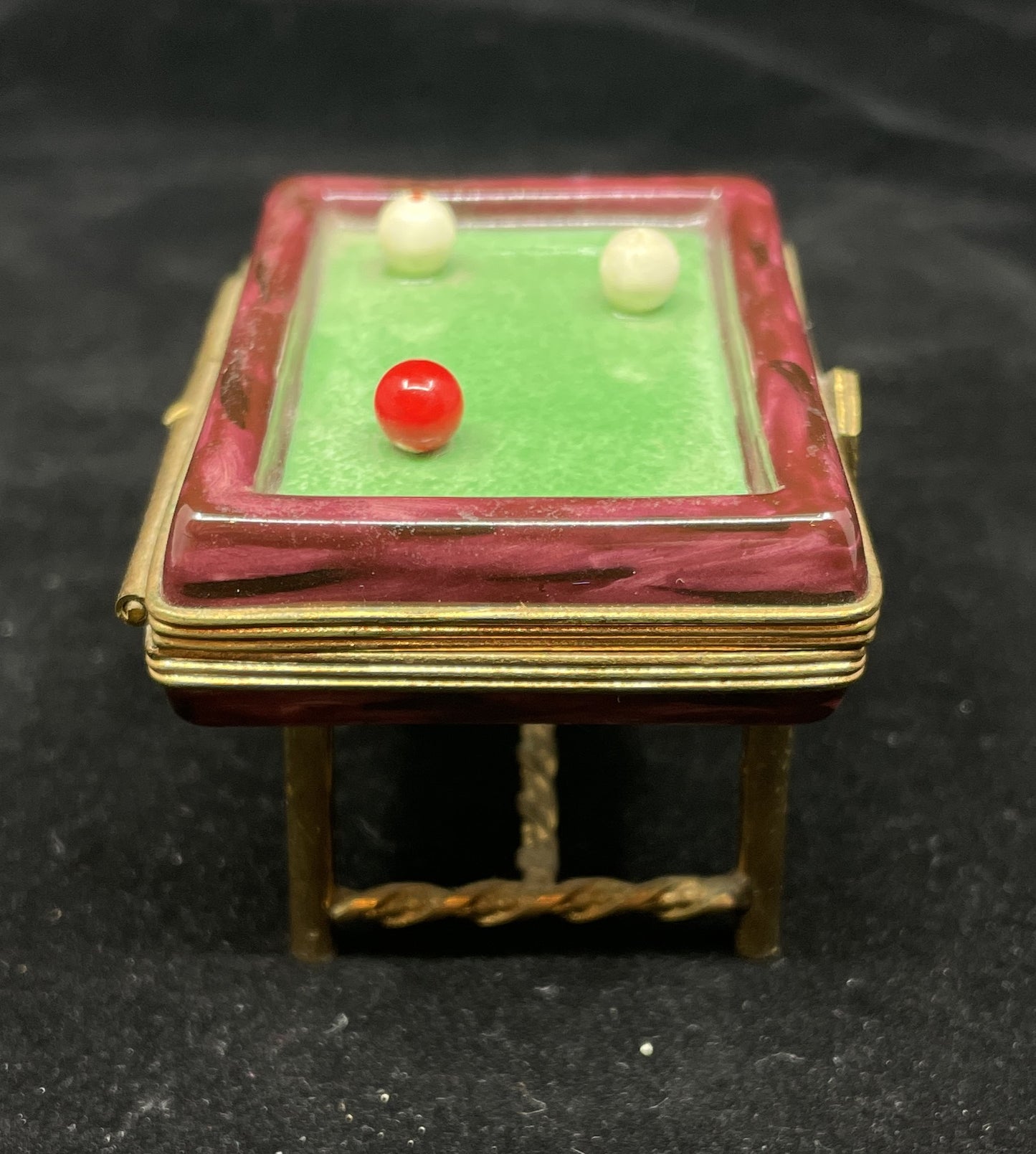 Limoges Trinket Box, Pool Table (0IT002)