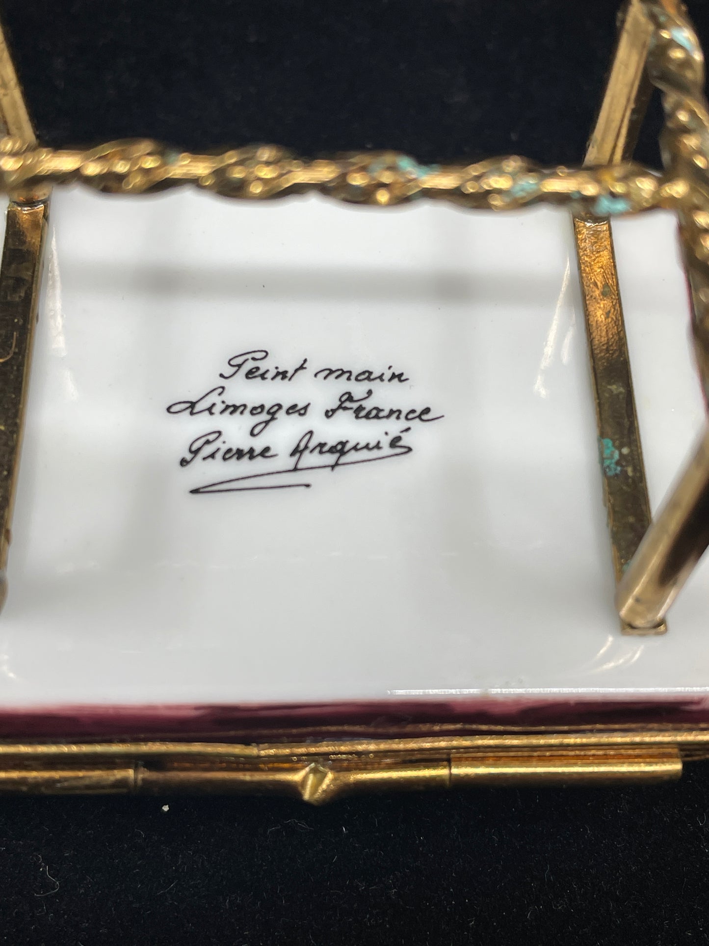 Limoges Trinket Box, Pool Table (0IT002)