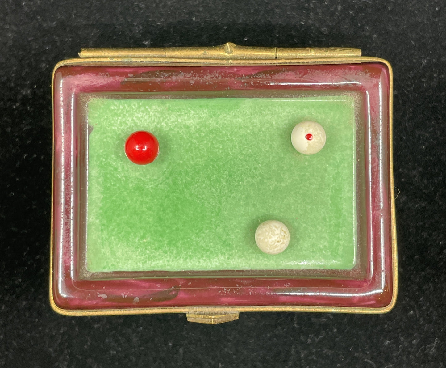 Limoges Trinket Box, Pool Table (0IT002)