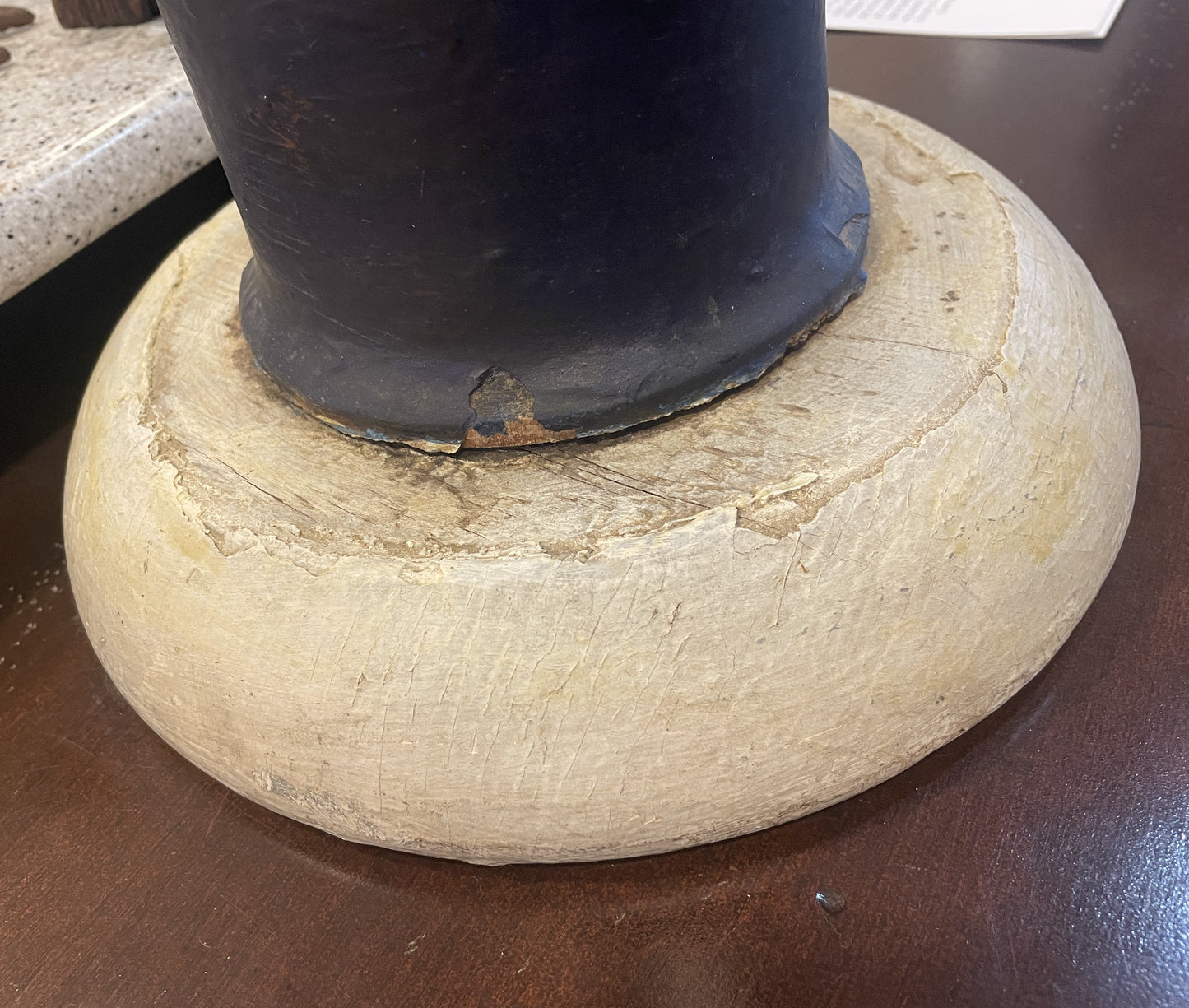 Folk Art Carved Uncle Sam on Oil Barrel (02J00H)