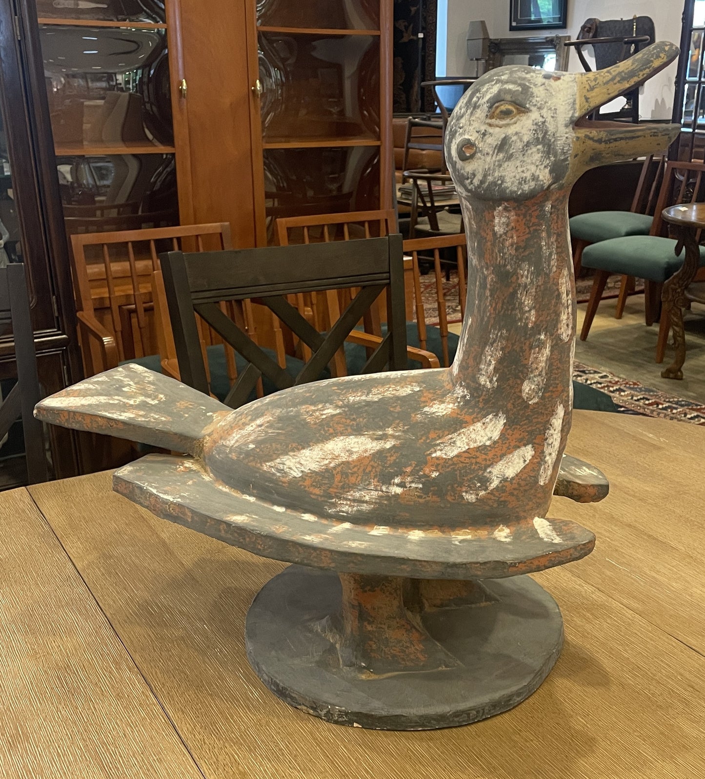 Terracotta Polychrome Duck (02J00J)