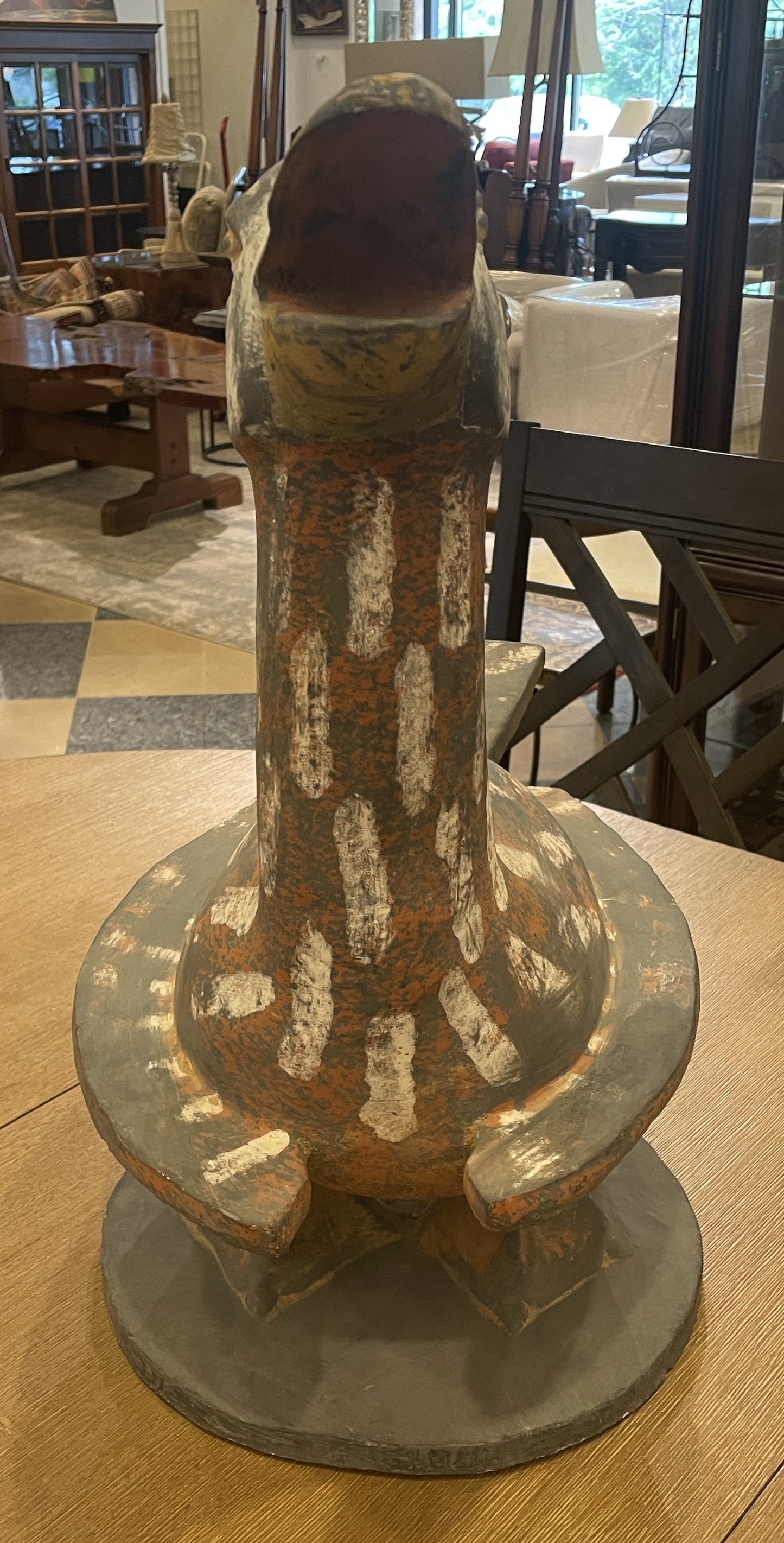Terracotta Polychrome Duck (02J00J)