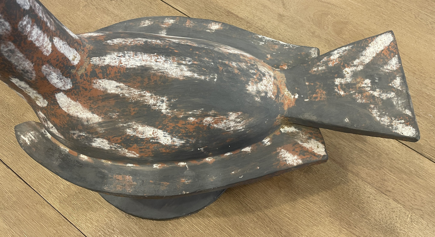 Terracotta Polychrome Duck (02J00J)