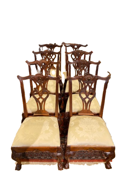 Henredon Rittenhouse Chippendale Chairs, set of 8 (0ES00G)