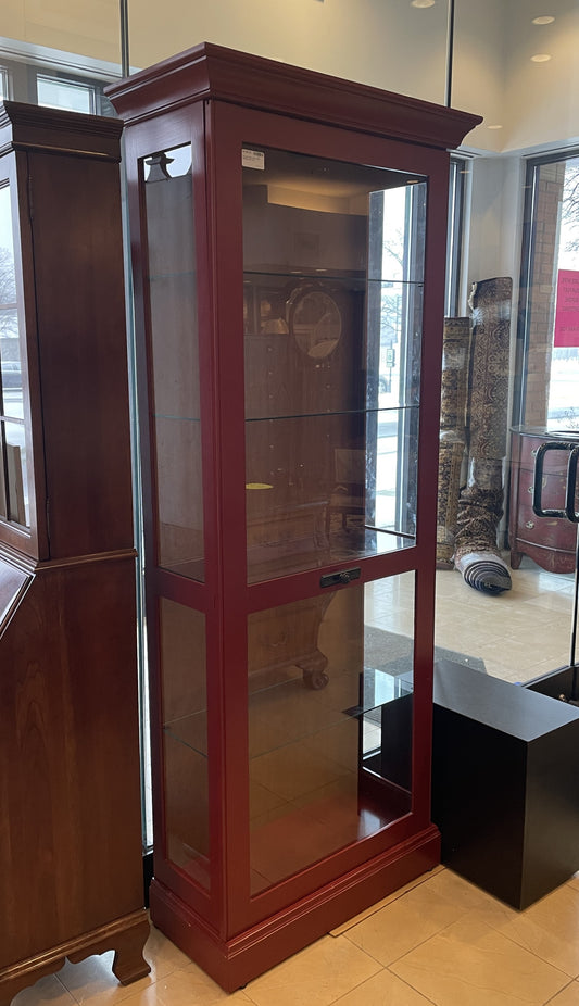 Howard Miller Red Curio Cabinet with Key (0AX005)