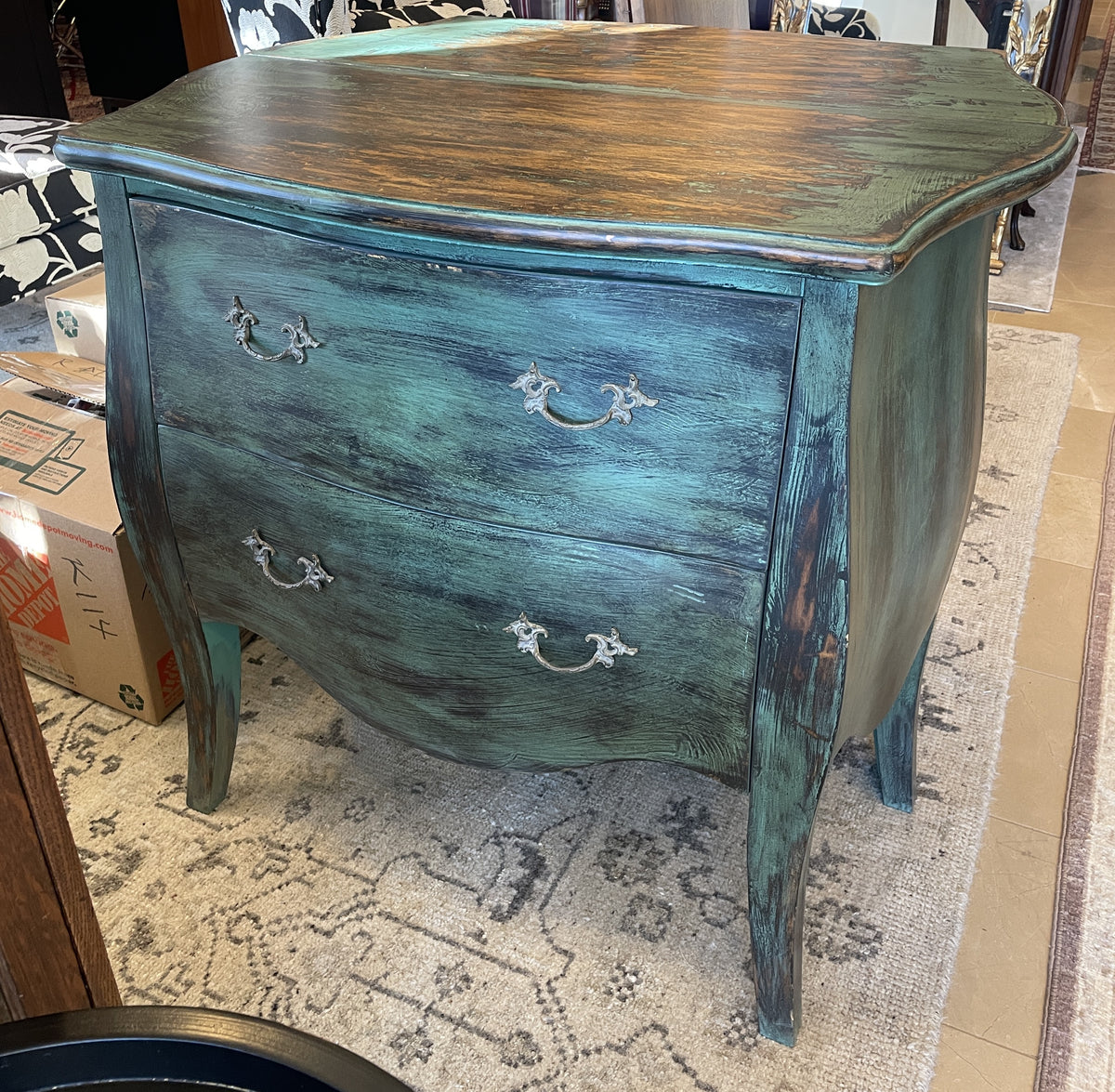 Faux Finished Bombe Chest (Two available 0QP01H 0QP01I)