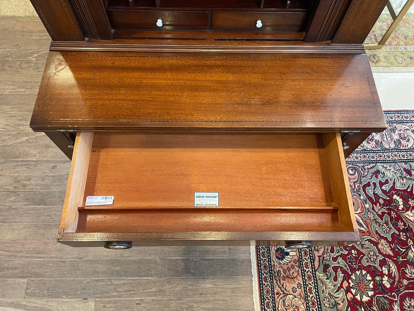 20th Century Mahogany Hepplewhite Ladies Writing Desk AS IS (0B0001)