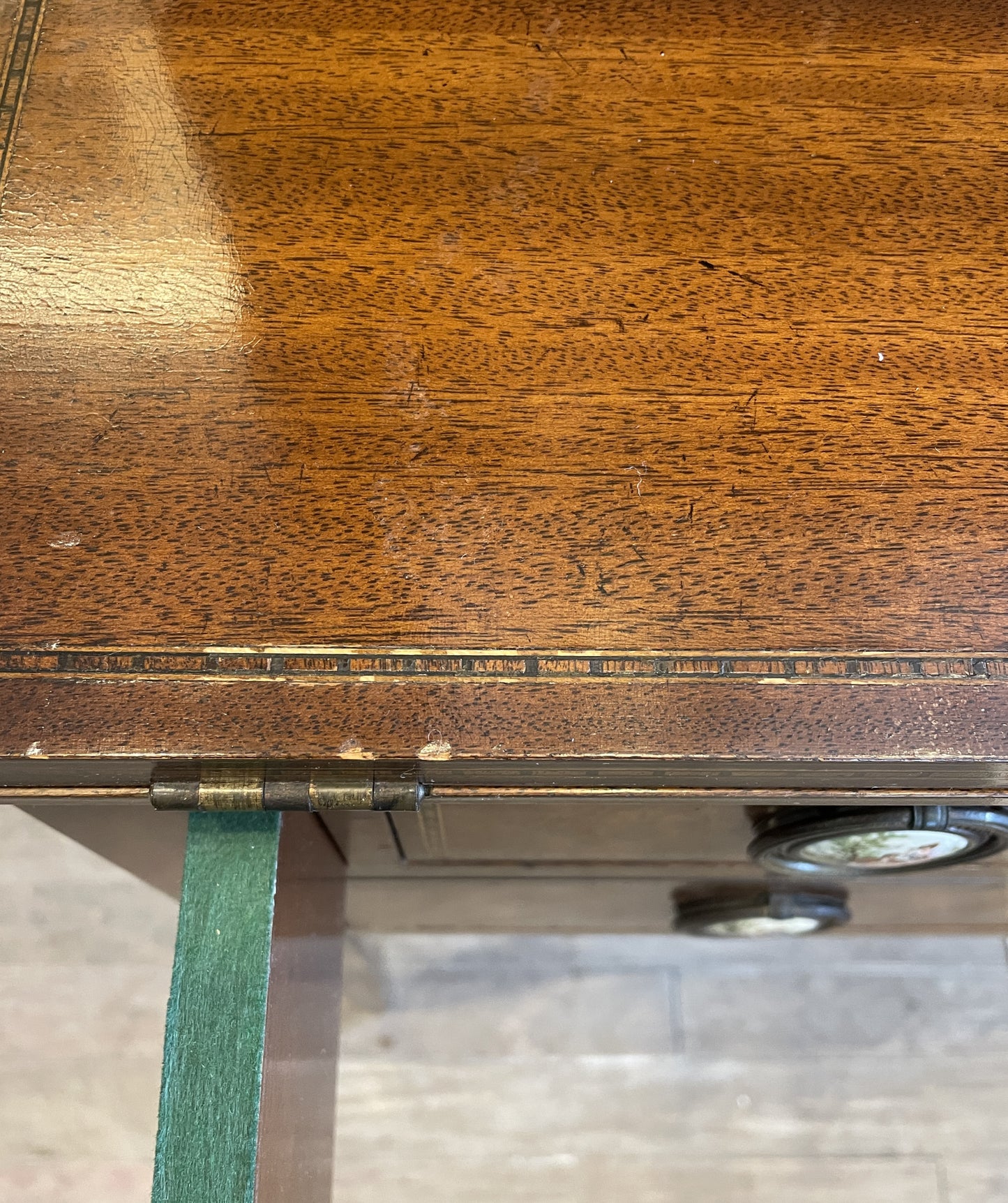 20th Century Mahogany Hepplewhite Ladies Writing Desk AS IS (0B0001)