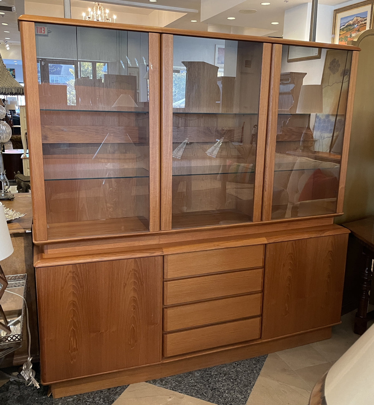 Nordic Furniture Danish Teak Sideboard/China Hutch (060007)