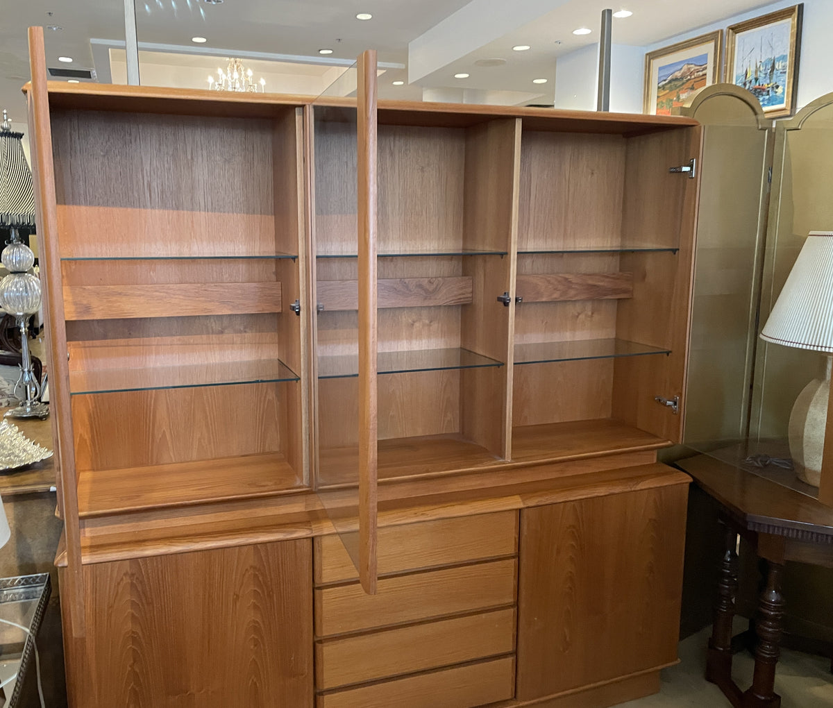 Nordic Furniture Danish Teak Sideboard/China Hutch (060007)