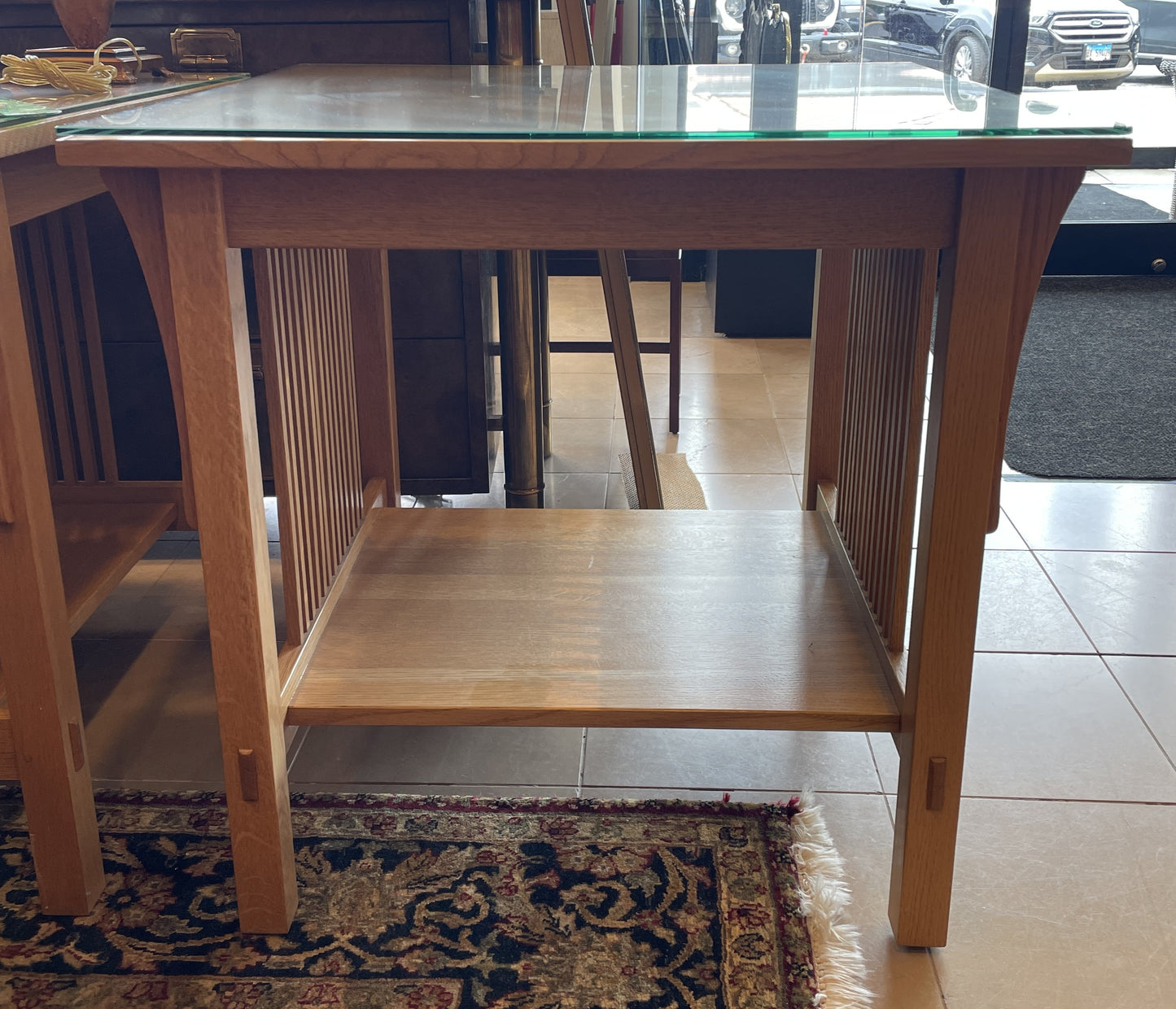 Stickley Oak Lamp Table (Two available 0MV001 and 0MV002)