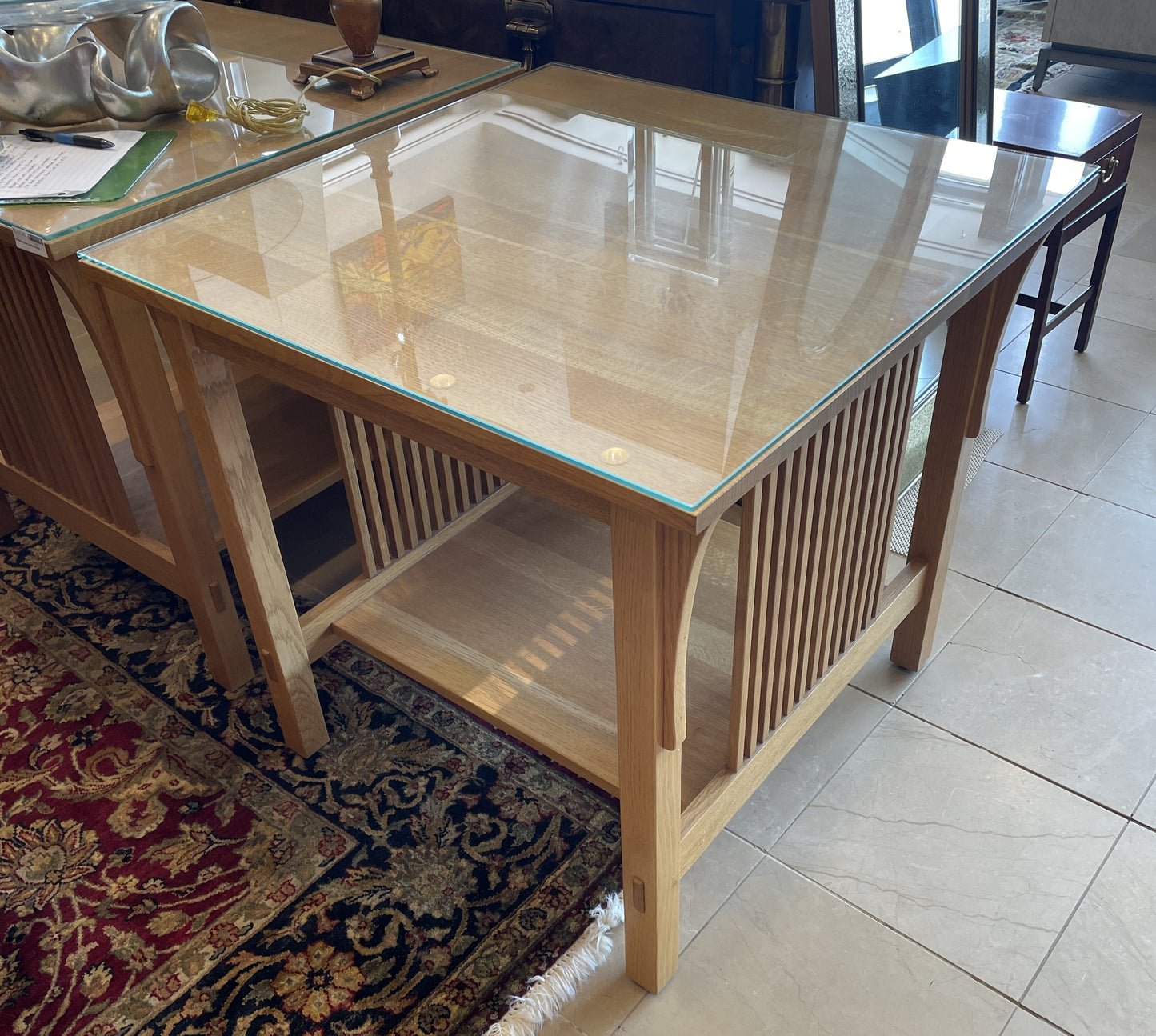 Stickley Oak Lamp Table (Two available 0MV001 and 0MV002)