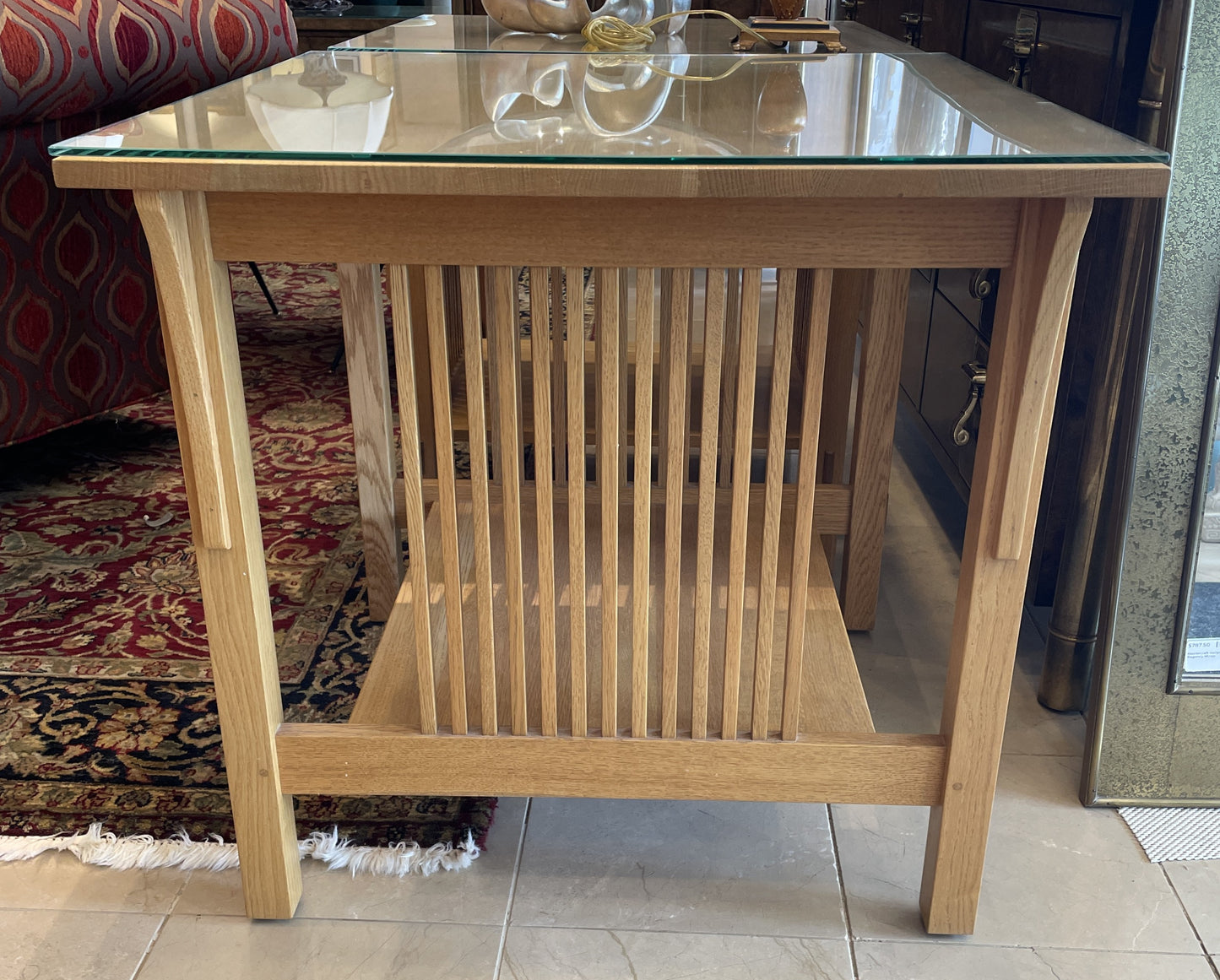 Stickley Oak Lamp Table (Two available 0MV001 and 0MV002)