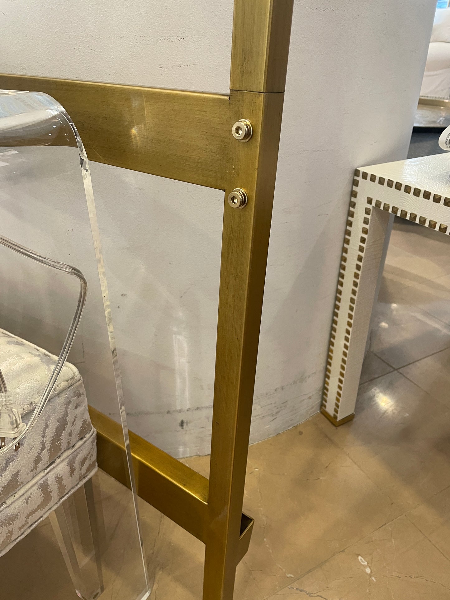 Aston Burnished Brass Queen Canopy Bed (0MK002)