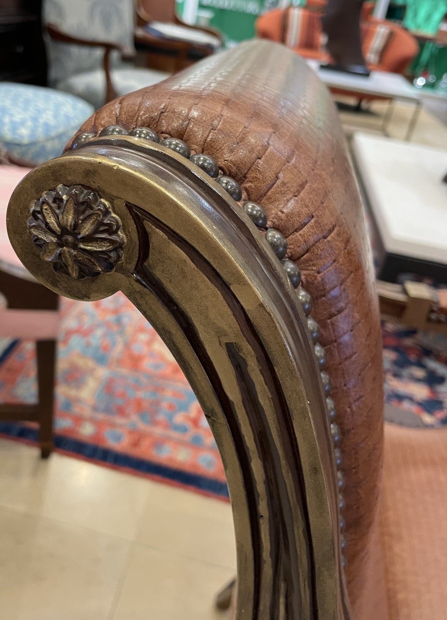 Woven Leather Arm Chair (ES00C)