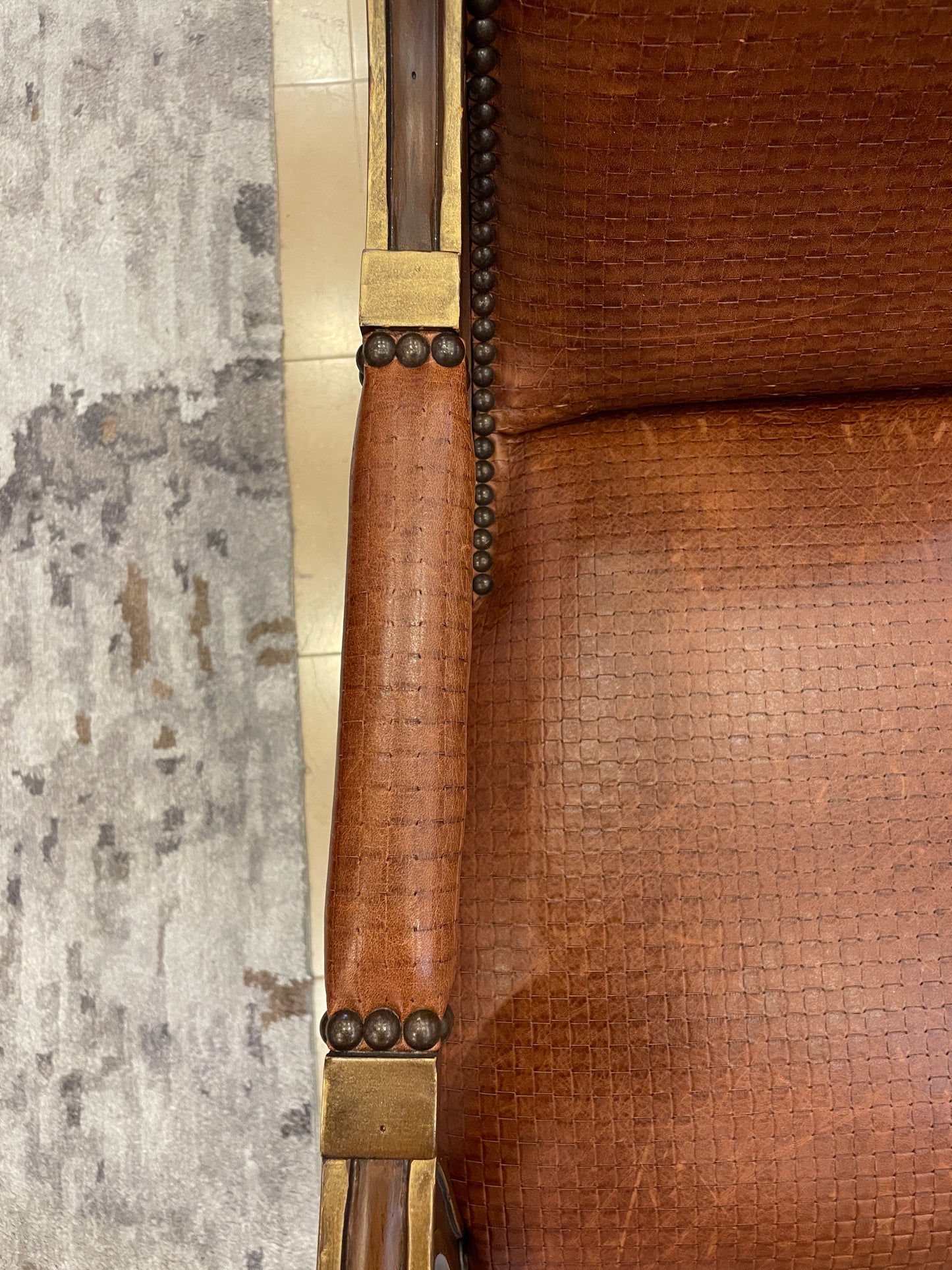 Woven Leather Arm Chair (ES00C)
