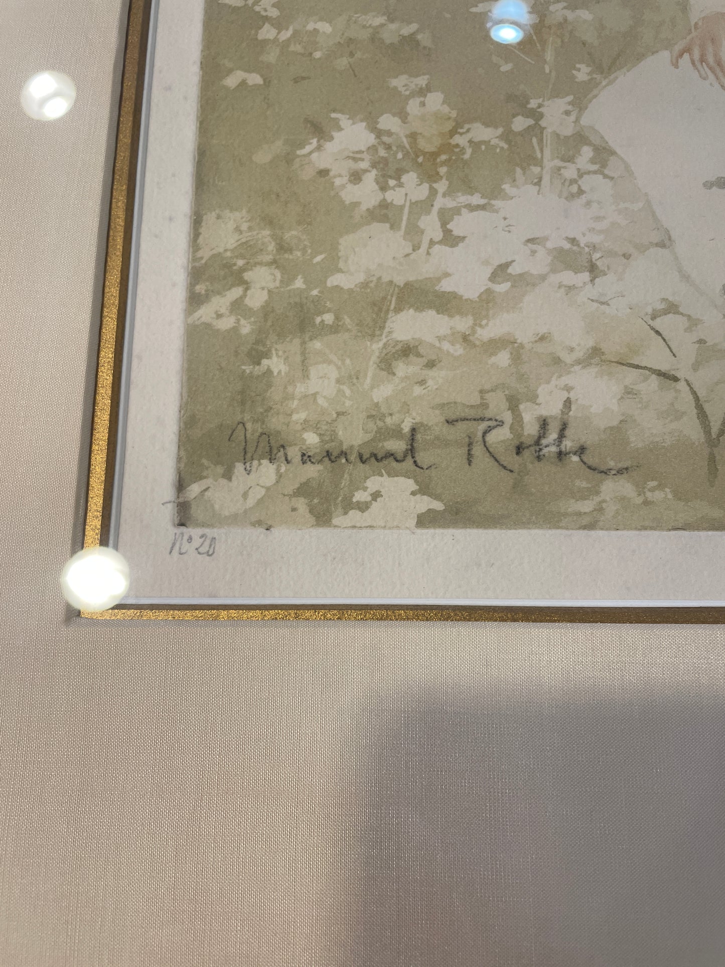 Manuel Robbe "Avril" Aquatint, AS IS (0HN006)