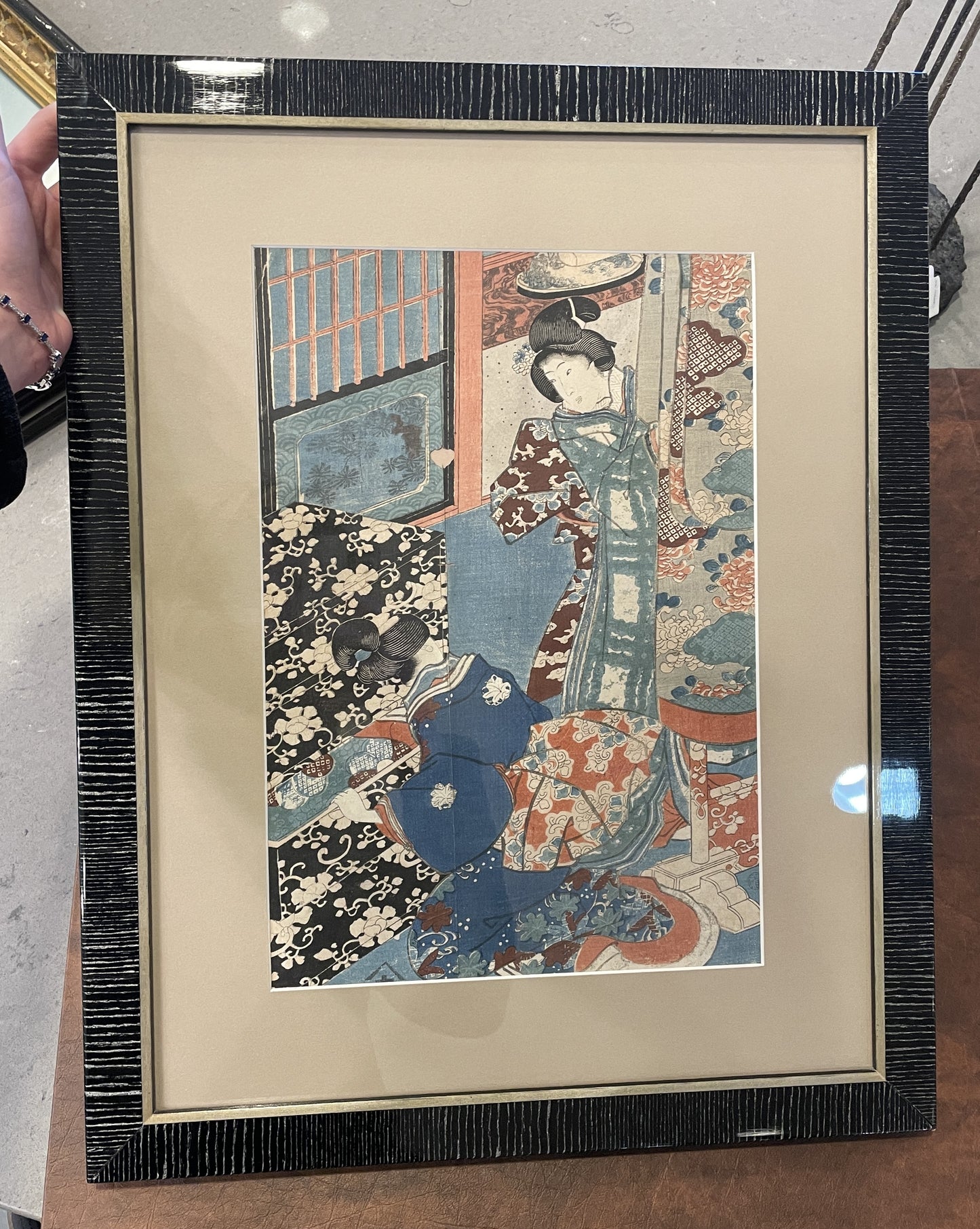 Utagawa Kunisada Japanese Block Print, stamped in lower right, AS IS (0A5007)