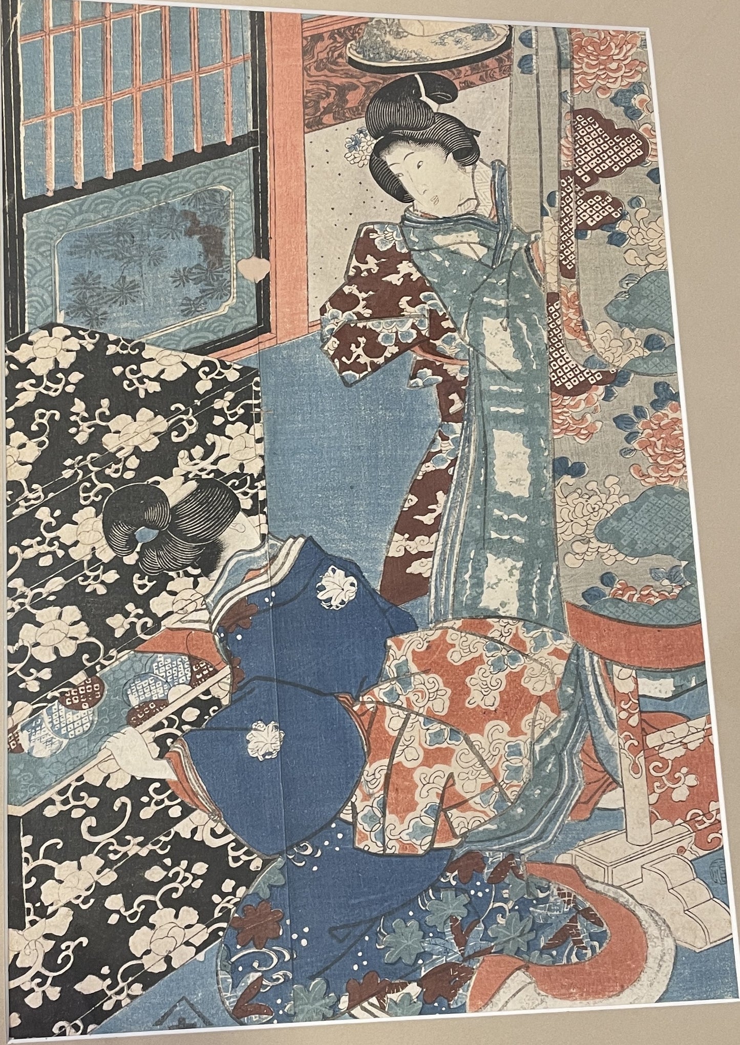 Utagawa Kunisada Japanese Block Print, stamped in lower right, AS IS (0A5007)